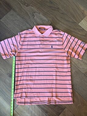 Polo Golf Striped Cotton Polo Shirt